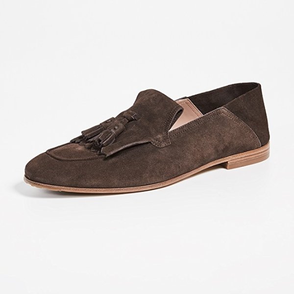 Arizona Suede Collapsible Back Loafers