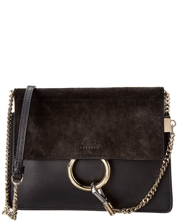 Faye Mini Leather & Suede Shoulder Bag