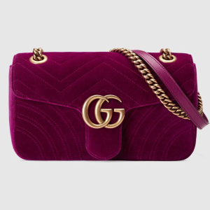 Gucci Mini Velvet Marmont 2.0 Bag @Ssense