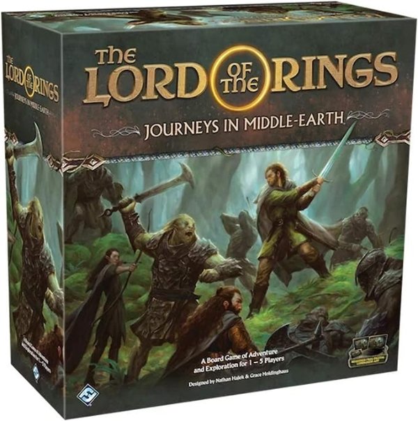 The Lord of the Rings Journeys in Middle-earth Board Game/ Strategy Game/ Adventure Game for Adults and Teens | Ages 14+ | 1-5 Players | Avg. Playtime 60+ Mins | Made by Fantasy Flight Games