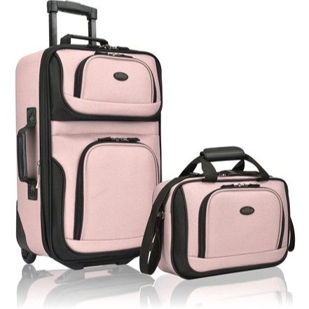 U.S. Traveler Rio Rugged Fabric Expandable Carry-On Luggage 2-Piece Set