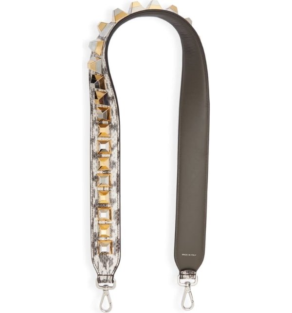 Strap You Metallic Studded Leather Guitar Bag Strap