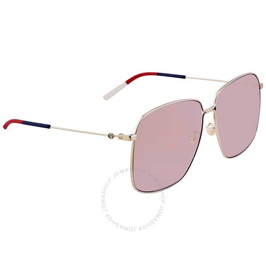 Pink Oversized Ladies Sunglasses GG0394S 004 62