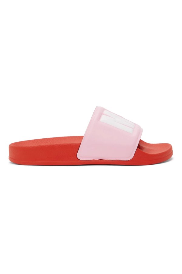 Pink & Red Logo Pool Slides