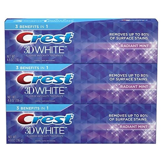 3D White 美白牙膏 薄荷味 4.8 oz 3支入