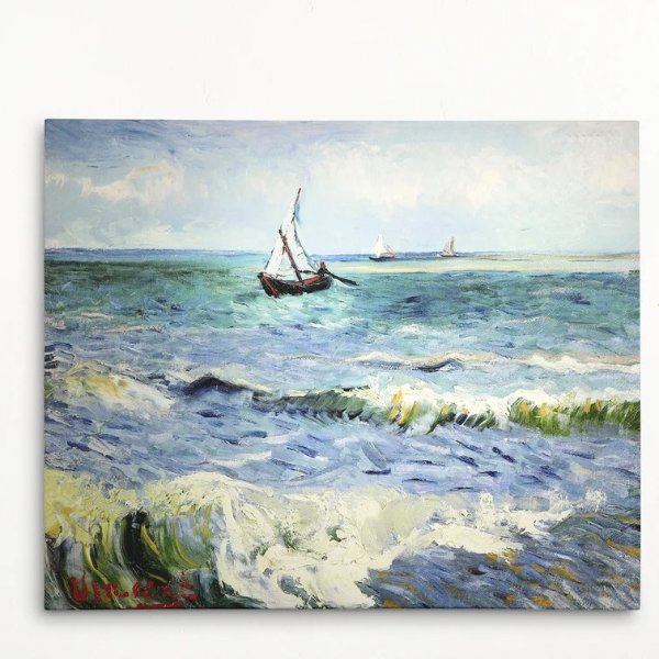 Seascape At Saintes Maries by Vincent Van Gogh - Painting on Canvas