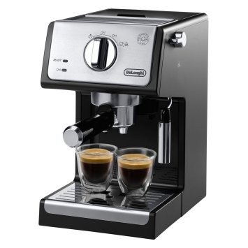 ECP3420 15-Bar Pump Espresso and Cappuccino Machine Black/Stainless Steel