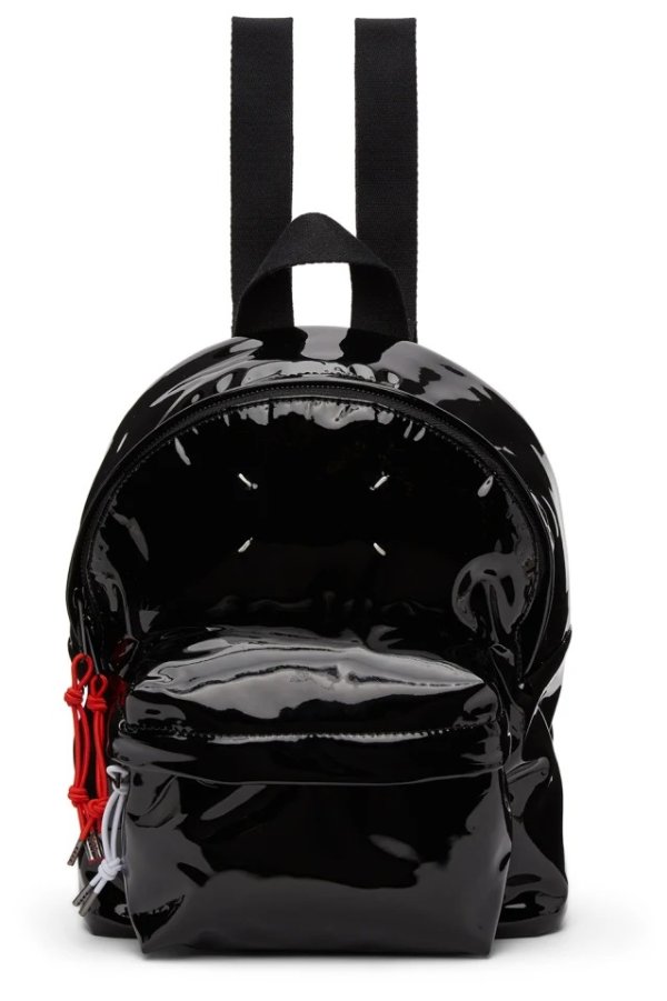 Black Mini Shiny Backpack