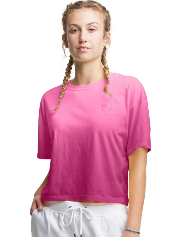Cropped Ombre Tee