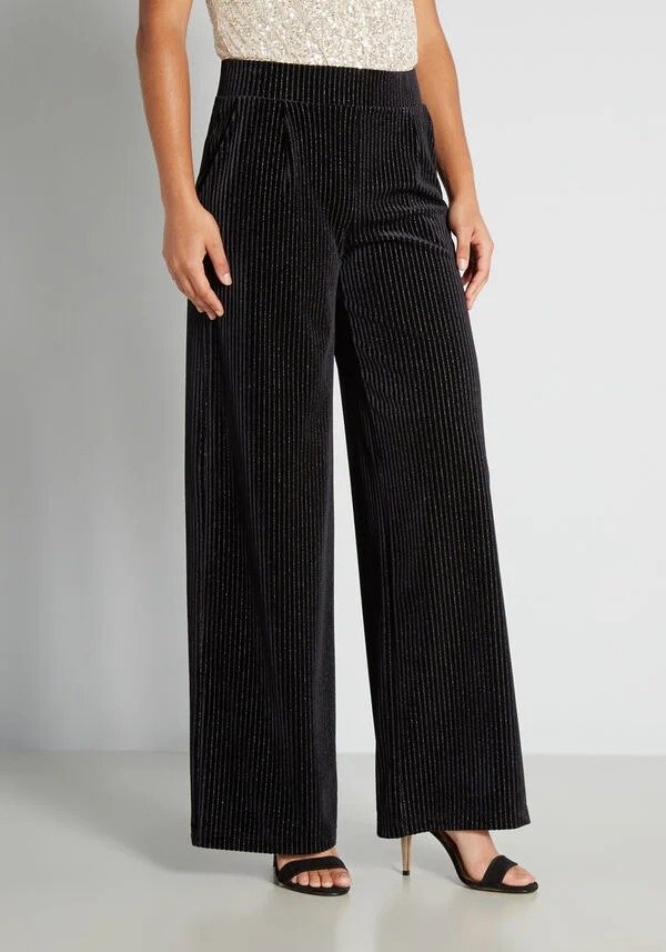 Stride Through The Silver Lining Wide-Leg Pants