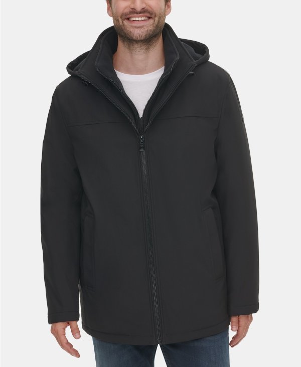 Men's Ripstop Full-Zip Jacket with Fleece Bib