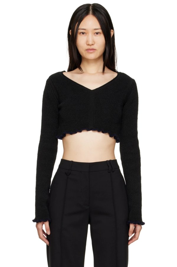 Black & Navy 'La Maille Santon' Sweater