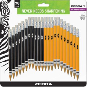 史低价：Zebra #2 自动铅笔28支 0.7mm