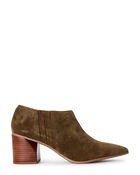 Military Green Takoma Suede Ankle Booties