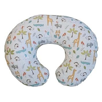 Nursing Pillow Original Support, Jungle Beat, Ergonomic Nursing Essentials for Bottle and Breastfeeding, Firm Fiber Fill, with Removable Nursing Pillow Cover, Machine Washable