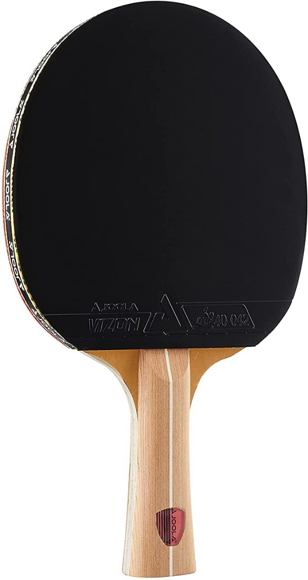 JOOLA Omega Control - Tournament Peformance Ping Pong Paddle - Table Tennis Racket for Advanced Training with Flared Handle - Includes Adapter 32 Table Tennis Rubber - Designed for Control