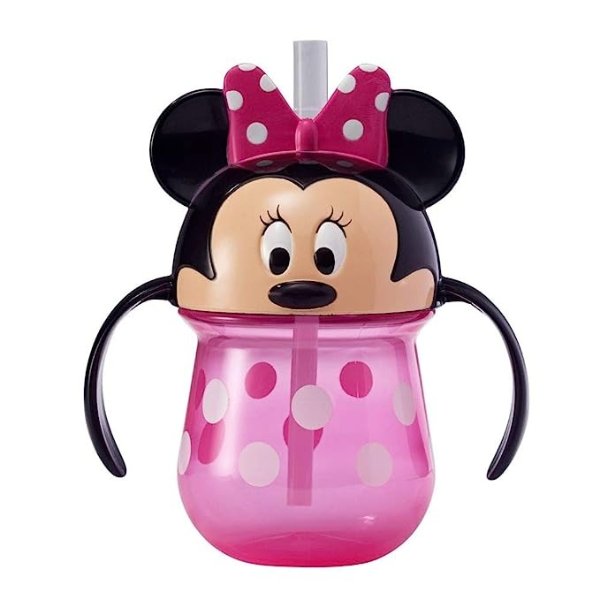 Disney Minnie Mouse Trainer Straw Cup - Disney Toddler Cups with Straw - 9 Months and Up - 7 Oz