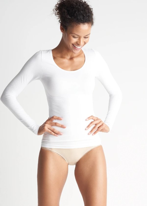Karlie Cotton Long Sleeve Shaping Top