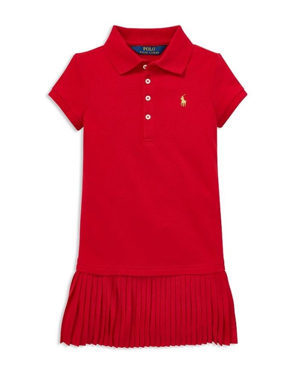 Girls' Pleated Polo Dress - Little Kid