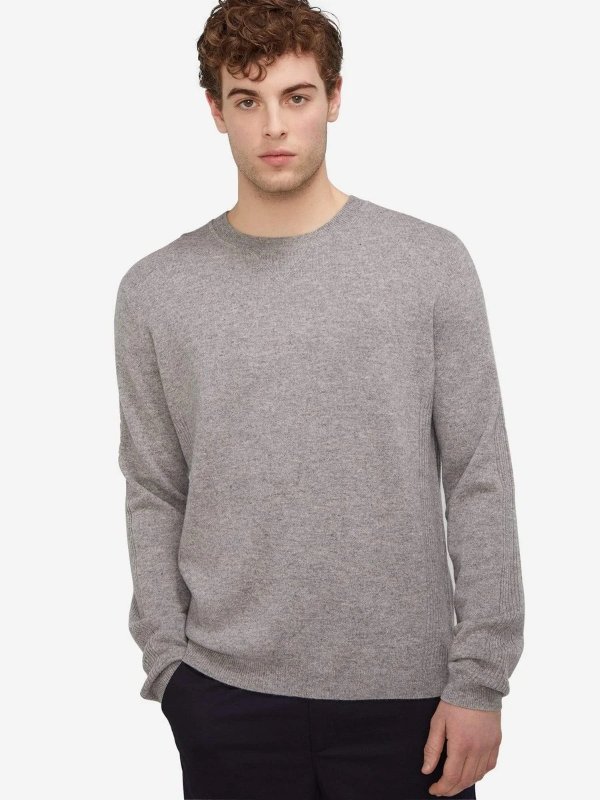 Men's Crew Neck Long Sleeve Cashmere Sweater