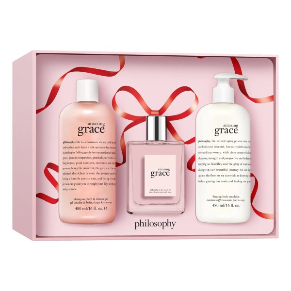 amazing grace fragrance three-piece holiday gift set