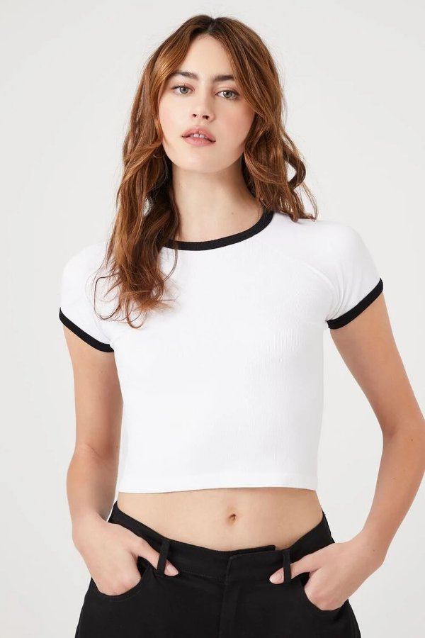 Seamless Ringer Cropped Tee