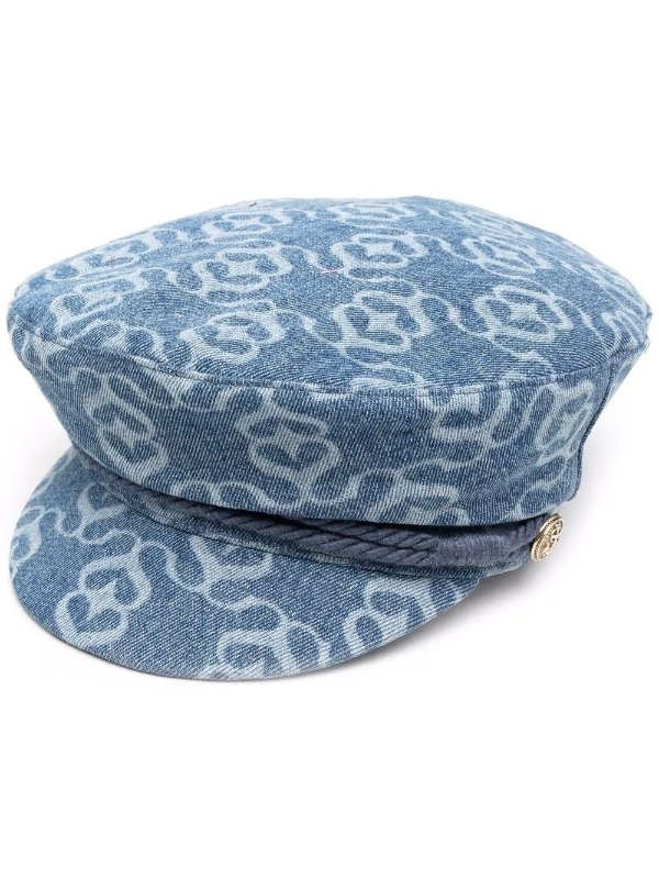 patterned baker boy cap