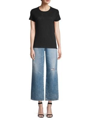 - Tomas High Rise Distressed Straight Jeans