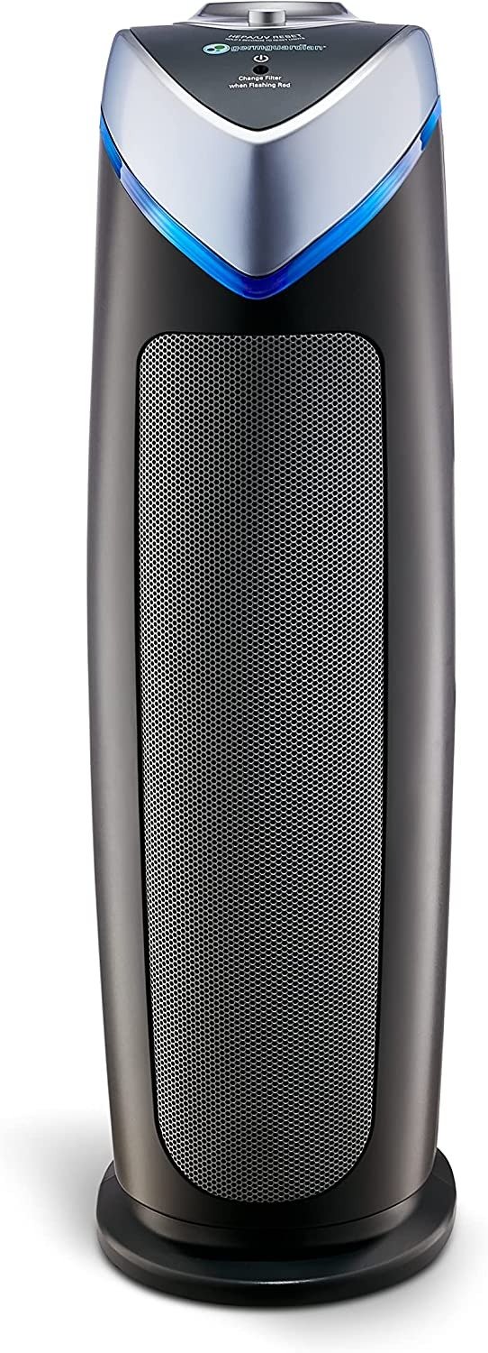 Germ Guardian Air Purifier with HEPA 13 Filter, Removes 99.97% of Pollutants, Covers Large Room up to 743 Sq. Foot Room in 1 Hr, UV-C Light Helps Reduce Germs, Zero Ozone Verified, 22", Black, AC4825E