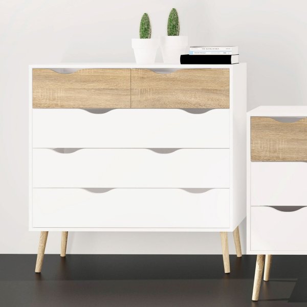 Diana 5 Drawer Chest, Multiple Finishes