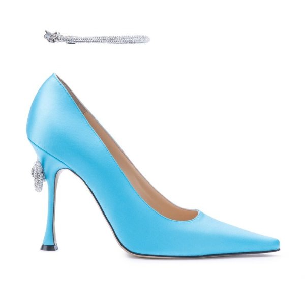 Classic Satin Pumps With Anklet
