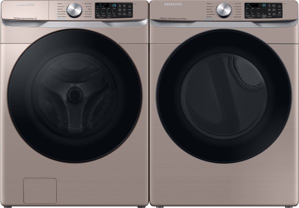 SAWADREC6300 Side-by-Side Washer & Dryer Set with Front Load Washer and Electric Dryer in Champagne