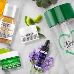 4 deluxe samples on $65+ PLUS, a Water Bottle on $100+ @ Kiehl's