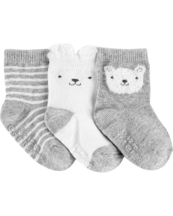 3-Pack Bear Socks