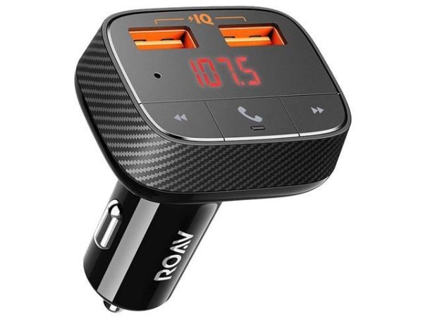 Anker Roav SmartCharge F0 Bluetooth FM Transmitter for Car, Audio Adapter and Receiver, Hands-Free Calling, MP3 Car Charger with 2 USB Ports, PowerIQ, and AUX Output (No Dedicated App) - Newegg.com