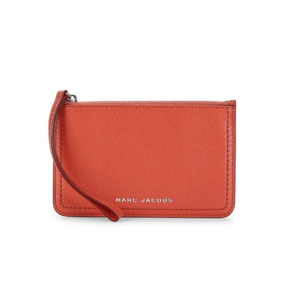 The Groove Grained Leather Wristlet Wallet