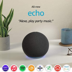 Echo 第四代 智能家庭音箱, 自带Alexa, 可做智能家居中枢