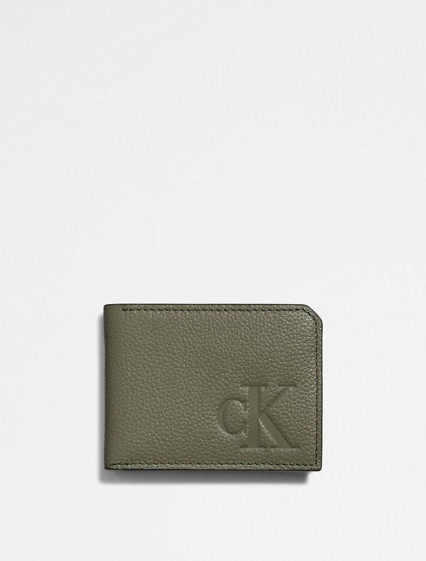 Pebble Leather Slim Bifold Wallet | Calvin Klein