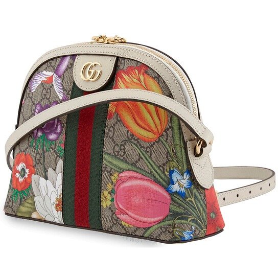 Ladies Ophidia GG Flora Shoulder Bag