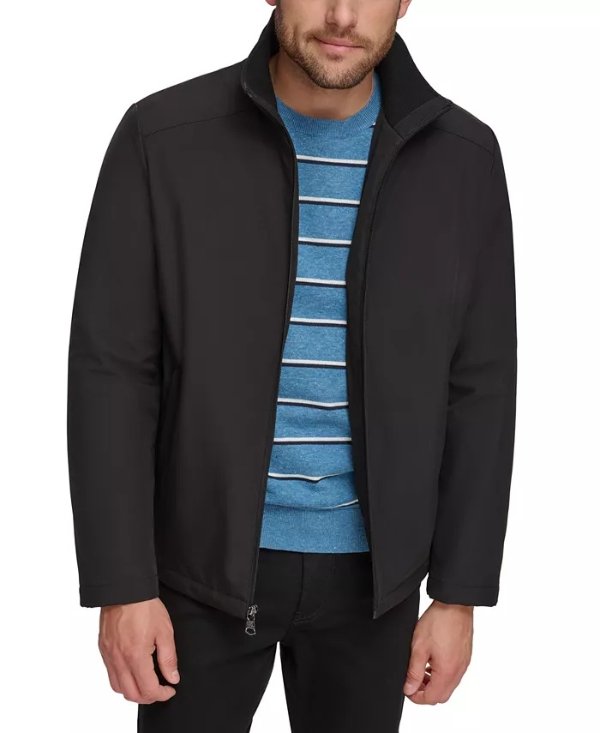 Men's Full-Zip Stand-Collar Lightweight Jacket