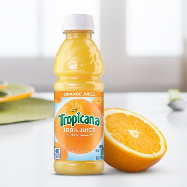 Tropicana Orange Juice, 15.2 Fl Oz Bottles, Pack of 12