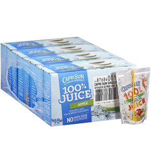 Capri Sun Apple Juice Pouch 6oz 4 Boxes of 10