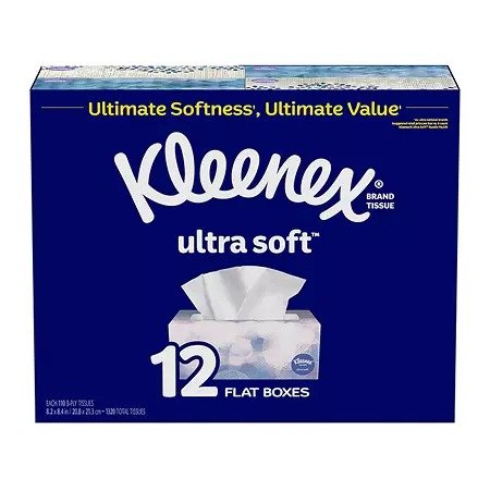 Kleenex Ultra Soft Facial Tissues - Flat Boxes (12 pk., 110 tissues) - Sam's Club