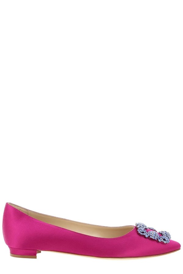 Hangisi Buckle Embellished Slip-On Ballerina Shoes