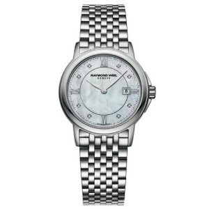 RAYMOND WEIL Tradition Mother of Pearl Dial Stainless Steel Diamond Ladies Watch