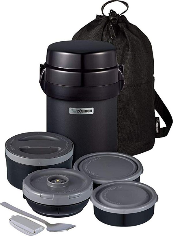 SL-JBE14BZ Mr. Bento Stainless Lunch Jar, 41 Oz, Carbon Black