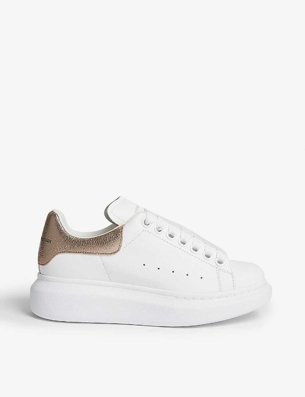 Oversized leather trainers