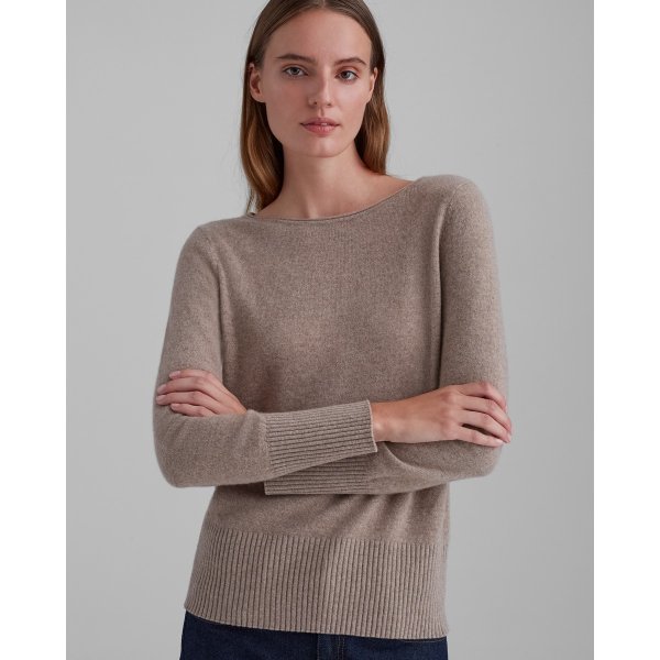 Essential Cashmere Open Neck Sweater