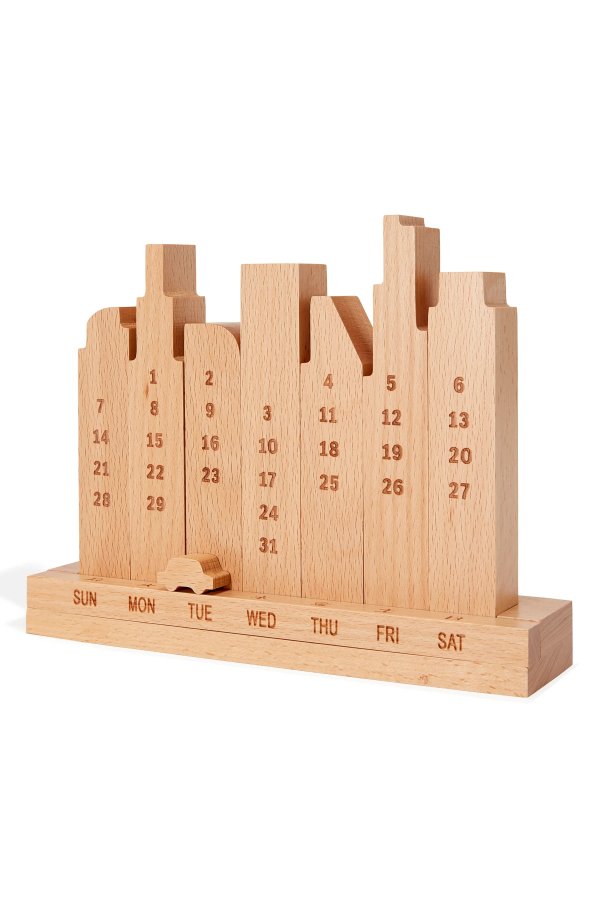 Design Store City Perpetual Wood Calendar
