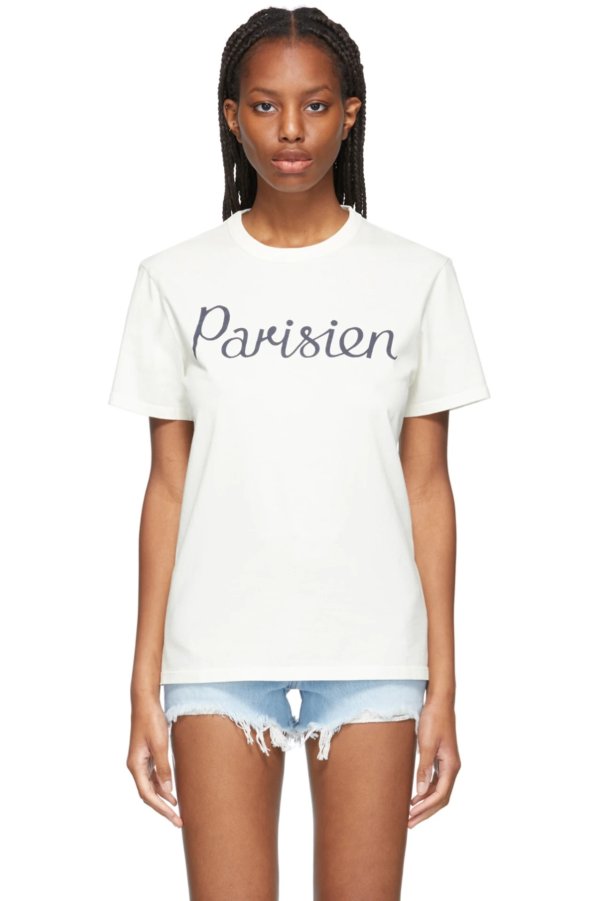 白色经典“Parisien”T 恤